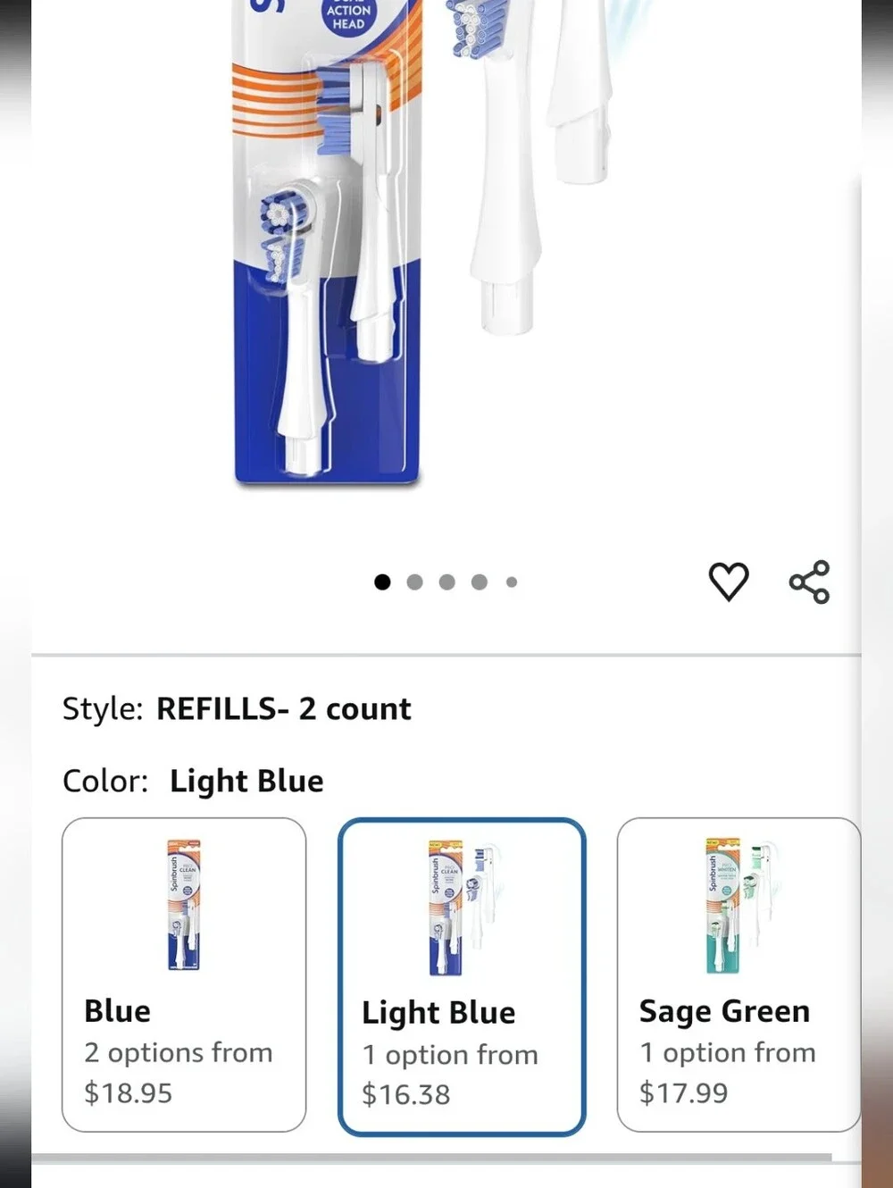 🚨5/$25Spinbrush New Pro Clean Replacement Toothbrush Heads - Soft Bristles